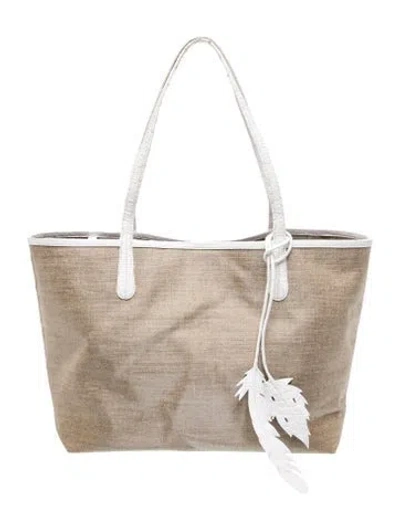 Pre-owned Nancy Gonzalez Patent Leather Shoulder Bag In Neutral