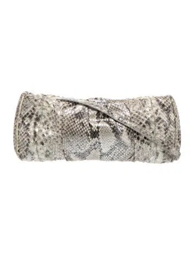 Pre-owned Nancy Gonzalez Python Shoulder Bag In Multicolor
