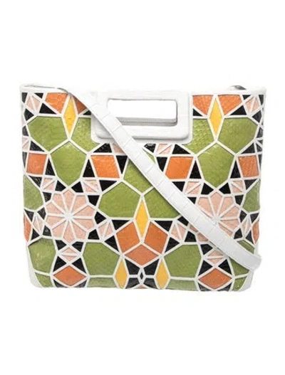 Pre-owned Nancy Gonzalez Snakeskin Top Handle Bag In Multicolor