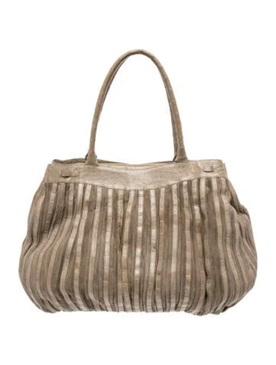 Pre-owned Nancy Gonzalez Suede Shoulder Bag In Brown