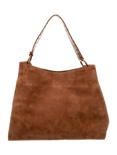 Pre-owned Nancy Gonzalez Suede Shoulder Bag In Brown