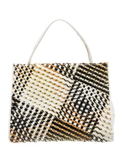 Pre-owned Nancy Gonzalez Top Handle Bag In White