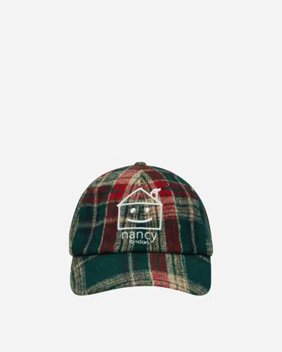 Nancy Plaid House 6-panel Cap In Green
