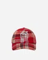 Nancy Plaid House 6-panel Cap In Red