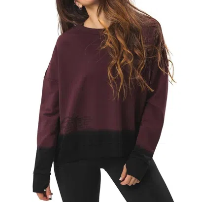 Nancy Rose Performance Women's Everything's Right Sweater In Deep Mahogany In Multi