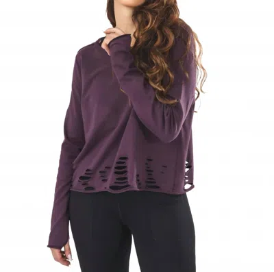 Nancy Rose Performance Women's Page Sweatshirt In Deep Curant In Purple