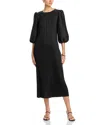 Nancy Yang Crinkled Dress In Black