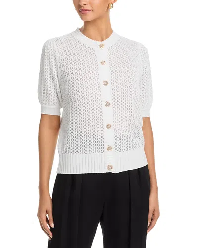 Nancy Yang Eyelet Top In White
