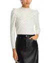 Nancy Yang Mock Neck Sweater In White