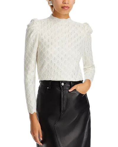 Nancy Yang Mock Neck Sweater In White