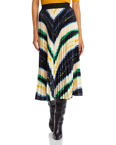 Nancy Yang Pleated A Line Skirt In Black