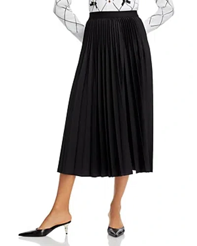 Nancy Yang Pleated Midi Skirt In Black