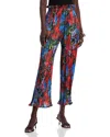 Nancy Yang Printed Crinkled Pants In Multi