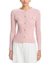 Nancy Yang Ribbed Cardigan In Pink