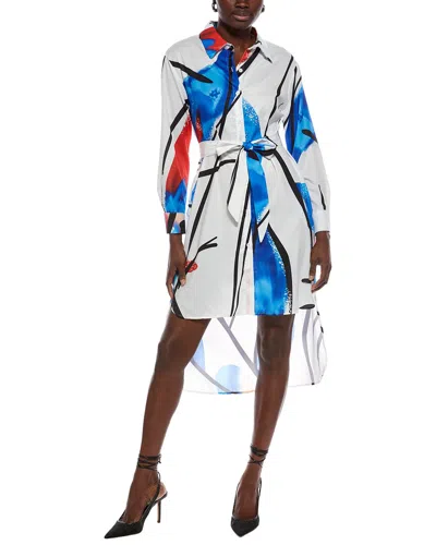 Nancy Yang Shirtdress In Blue