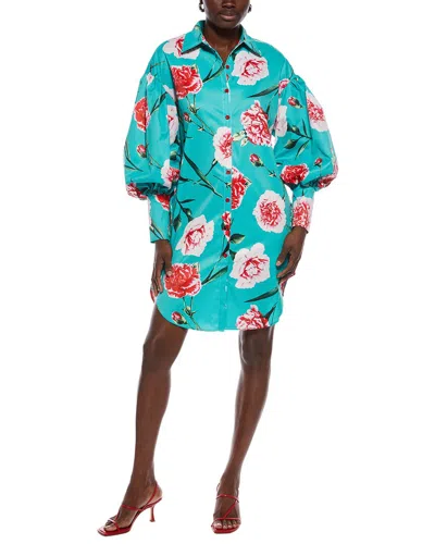 Nancy Yang Shirtdress In Green
