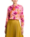 Nancy Yang Tie Neck Top In Pink