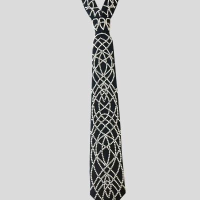 Nandanie Black Pearl Classic Necktie In Multi