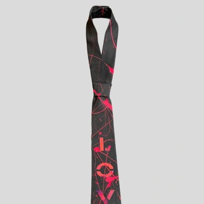 Nandanie One Of A Kind:  X Hypnotiq Painted Tailored Classic Necktie In Black