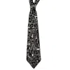Nandanie Women's Black / Silver Scattered Crystal Necktie In Black/silver