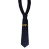 Nandanie Women's Blue Denim Petite Necktie + Tie Bar In Blue