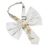 Nandanie Crystal Jenny Bow Tie In White
