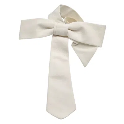 Nandanie Women's White The Grace Bow Tie