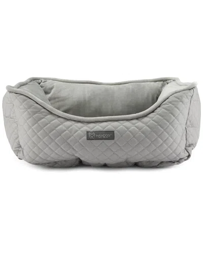 Nandog Reversable Quilted Bed In Gray