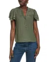 Nanette By Nanette Lepore Flutter Sleeve Blouse In Green