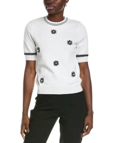 Nanette By Nanette Lepore Pearl Bead Top In White