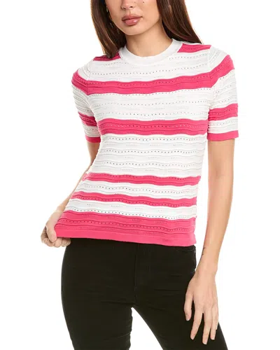 Nanette By Nanette Lepore Pointelle Top In Pink