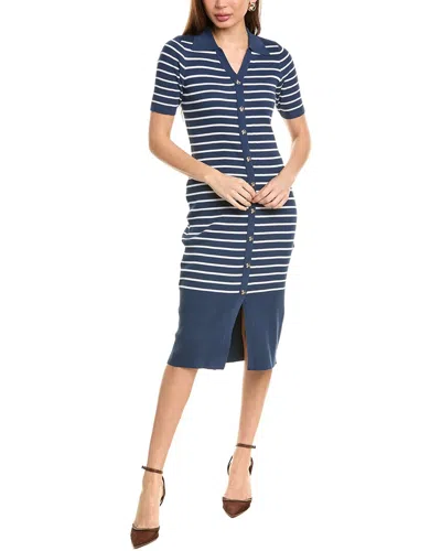 Nanette By Nanette Lepore Ribbed Midi Dress In Blue