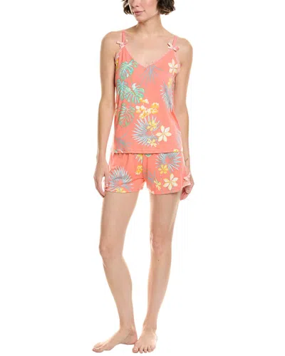 Nanette Lepore 2pc Pajama Shirt & Short Set In Pink