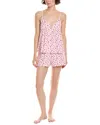 Nanette Lepore 2pc Pajama Shirt & Short Set In Pink
