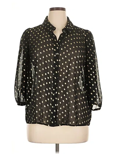 Pre-owned Nanette Lepore 3/4 Sleeve Blouse In Black