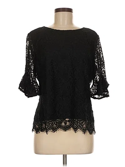 Pre-owned Nanette Lepore 3/4 Sleeve Blouse In Black