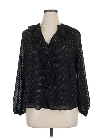 Pre-owned Nanette Lepore 3/4 Sleeve Blouse In Black