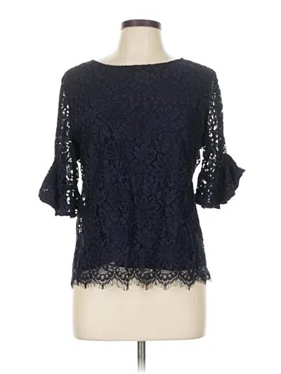 Pre-owned Nanette Lepore 3/4 Sleeve Blouse In Black