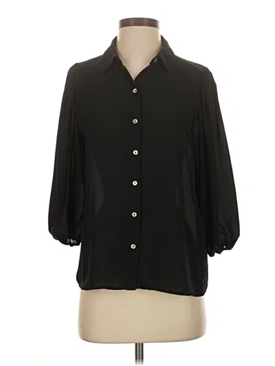Pre-owned Nanette Lepore 3/4 Sleeve Blouse In Black