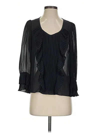 Pre-owned Nanette Lepore 3/4 Sleeve Blouse In Black