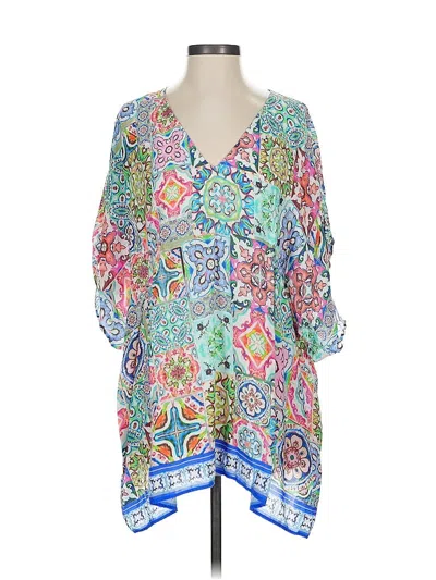 Pre-owned Nanette Lepore 3/4 Sleeve Blouse In Blue