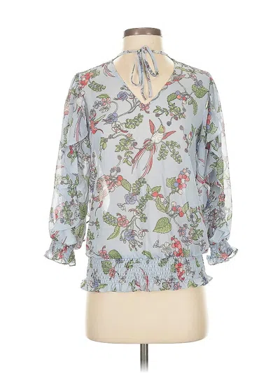 Pre-owned Nanette Lepore 3/4 Sleeve Blouse In Blue