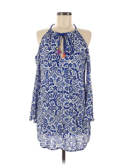 Pre-owned Nanette Lepore 3/4 Sleeve Blouse In Blue