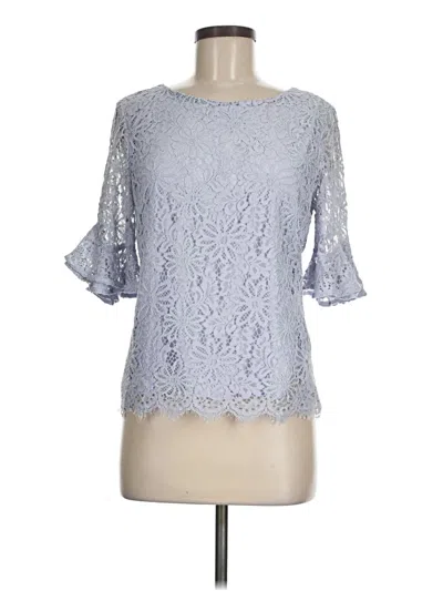 Pre-owned Nanette Lepore 3/4 Sleeve Blouse In Blue