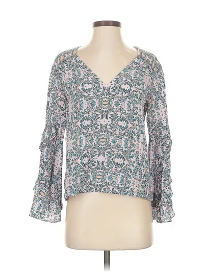 Pre-owned Nanette Lepore 3/4 Sleeve Blouse In Blue