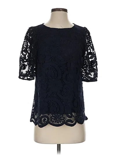 Pre-owned Nanette Lepore 3/4 Sleeve Blouse In Blue