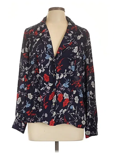 Pre-owned Nanette Lepore 3/4 Sleeve Blouse In Blue