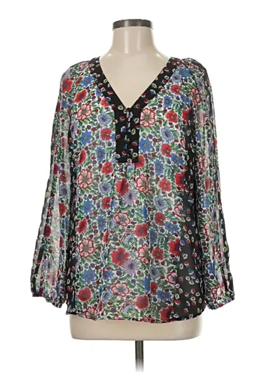 Pre-owned Nanette Lepore 3/4 Sleeve Blouse In Gray
