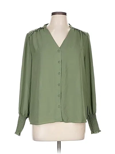 Pre-owned Nanette Lepore 3/4 Sleeve Blouse In Green