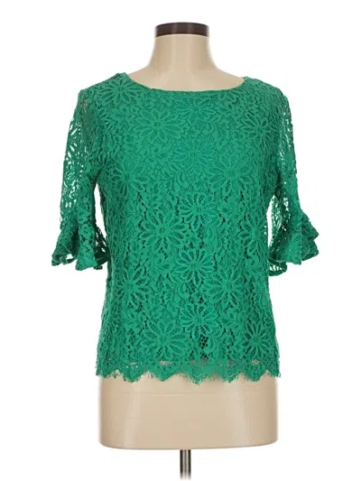 Pre-owned Nanette Lepore 3/4 Sleeve Blouse In Green